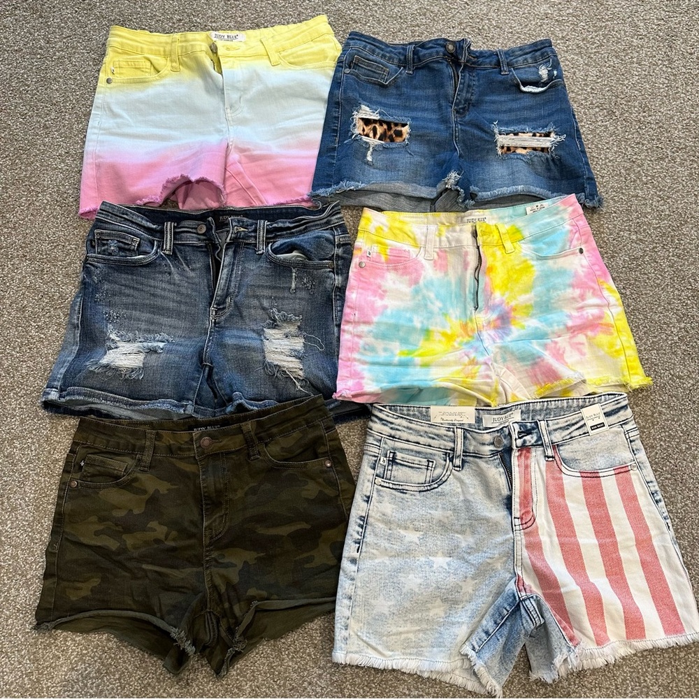 (6) Pairs Medium Judy Blue Shorts